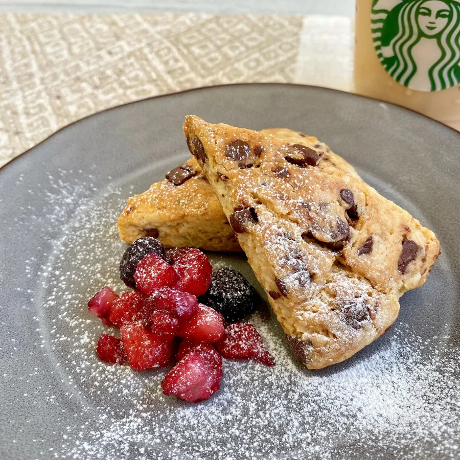 スタバ風♪ホットケーキミックスでチョコスコーン の作り方 10