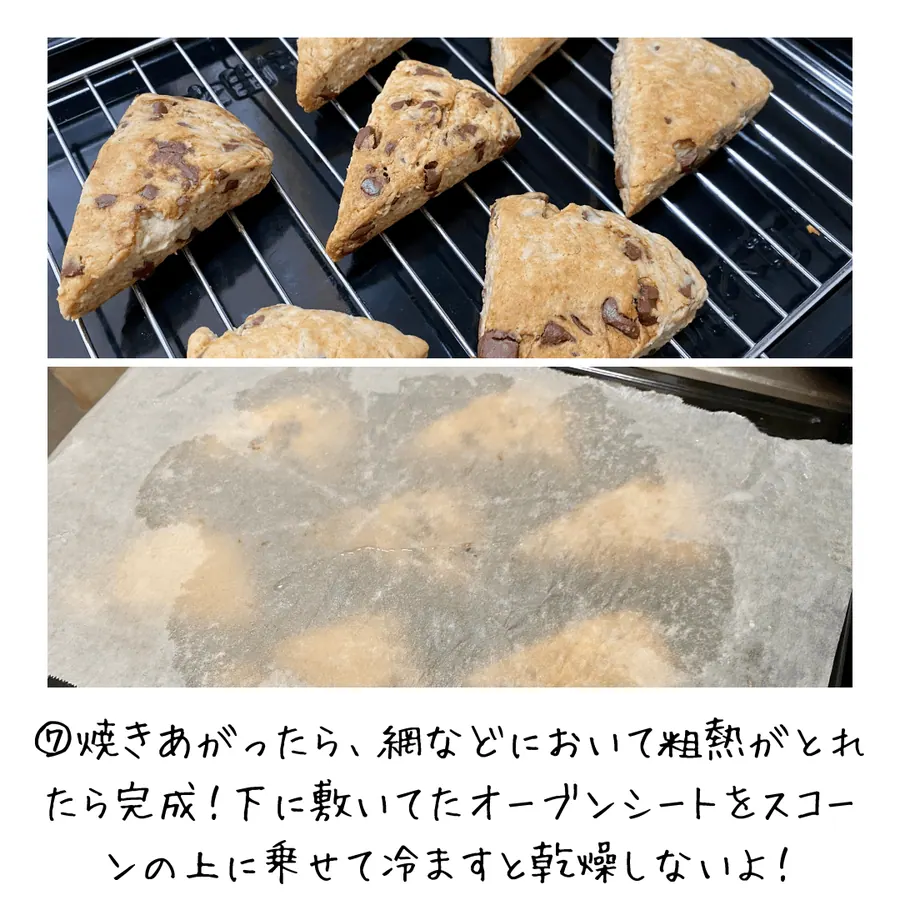 スタバ風♪ホットケーキミックスでチョコスコーン の作り方 9