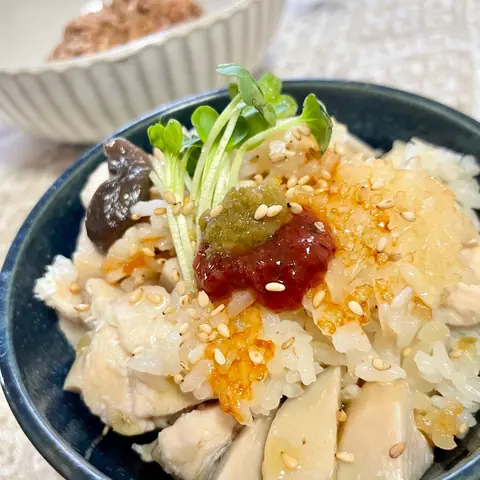 爆速！きのこたっぷりささみの炊き込みご飯